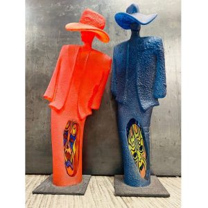 “Night and Day” sculture in pasta di vetro design Kjell Engman Kosta Boda limited edition