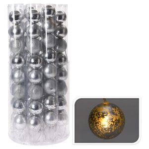 Filo 8 sfere 8 cm con luce bianco caldo a batteria